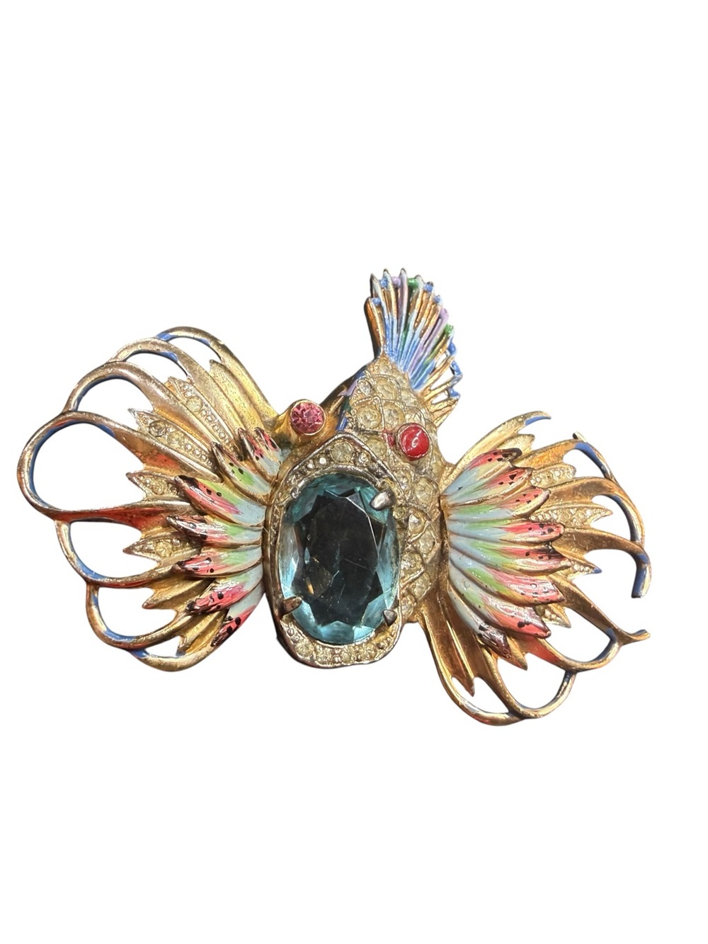 Vintage 1944 Coro Craft Sterling Rock Fish Brooch – Adolph Katz Signed Figural - Picture 12 of 14